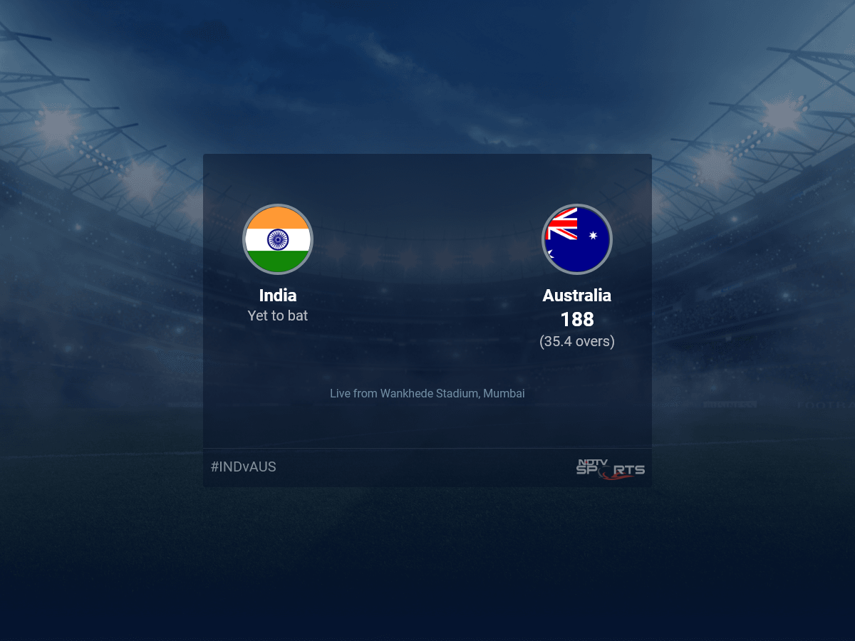 India vs Australia Live Score Ball by Ball, India vs Australia, 2023 Live Cricket Score Of Today’s Match on NDTV Sports