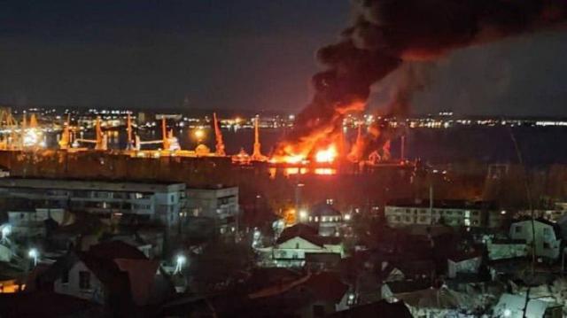 Ukraine claims it destroyed Russian tank landing ship
