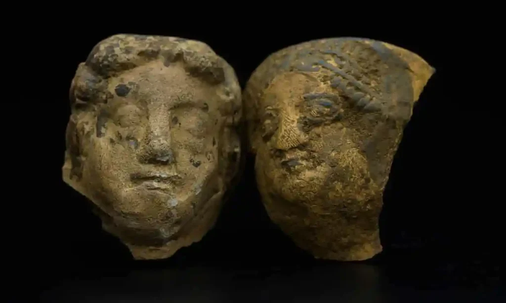 Discovery of a rare ceramic head reveals a previously unknown Roman settlement