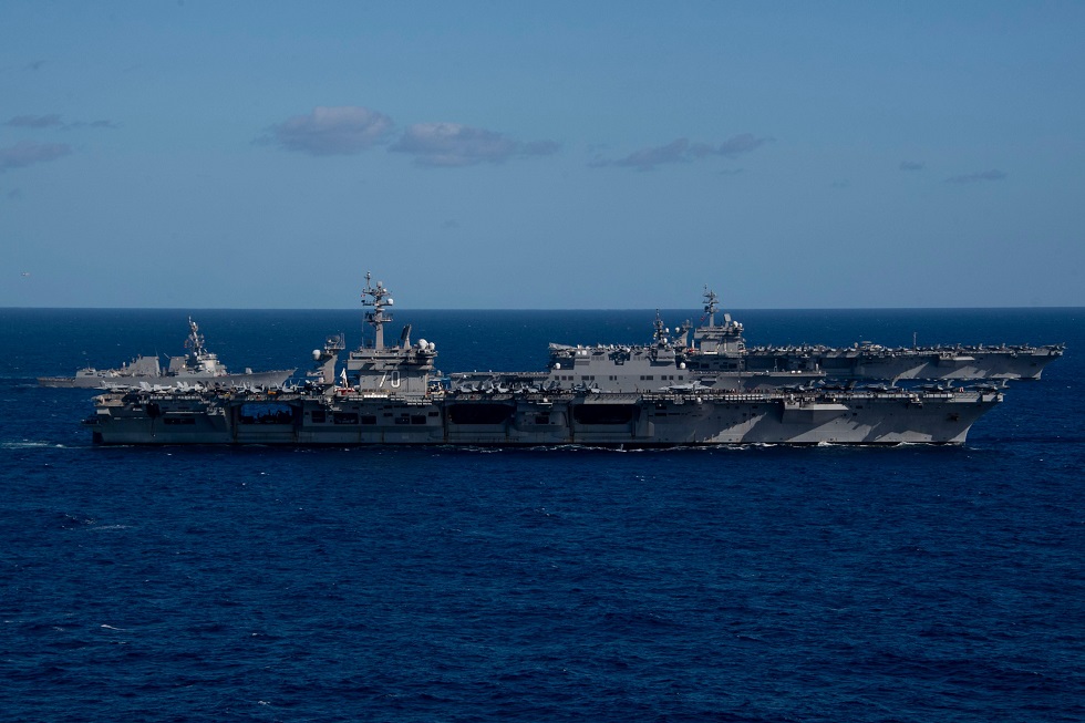 US aircraft carriers lead ‘large deck’ exercises with Japan east of Taiwan