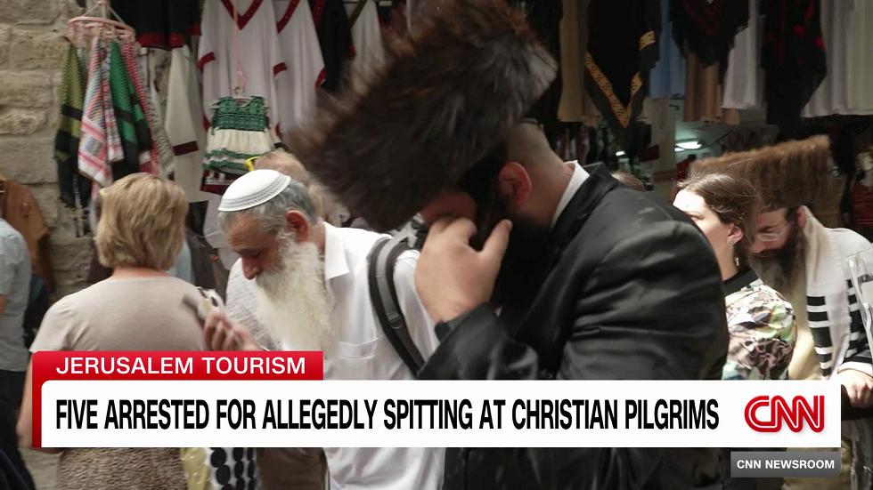 Ultra-Orthodox man seen spitting at Christian priest in Jerusalem