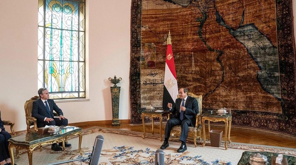 Blinken meets Egyptian president in Cairo