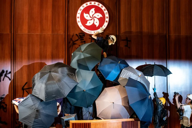 Hong Kong jails 12 people over the storming of the legislature in 2019