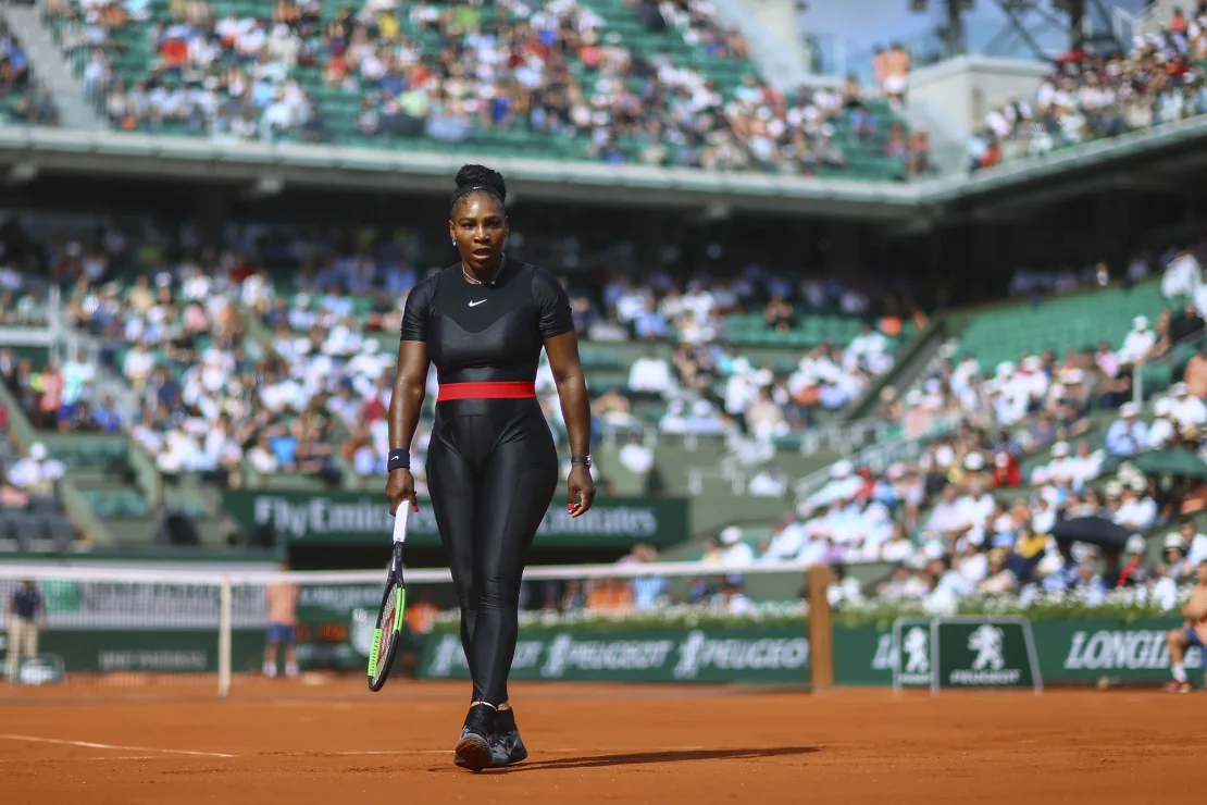  While much of the initial discourse around the outfit was about fashion and what was considered acceptable for tennis, there was little talk about how the catsuit was designed to help Williams physically.

In an opinion piece for CNN in 2018, Williams described how she almost died while giving birth to her daughter, Olympia, due to issues with blood clots.

The 42-year-old says she wishes the practical element of the catsuit’s design was taken into consideration more at the time. 