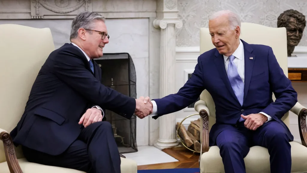 US President Joe Biden and UK Prime Minister Keir Starmer