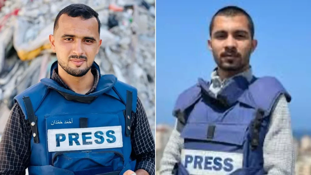 Al Jazeera staffers Ismail Al-Ghoul and Rami Al-Rifi