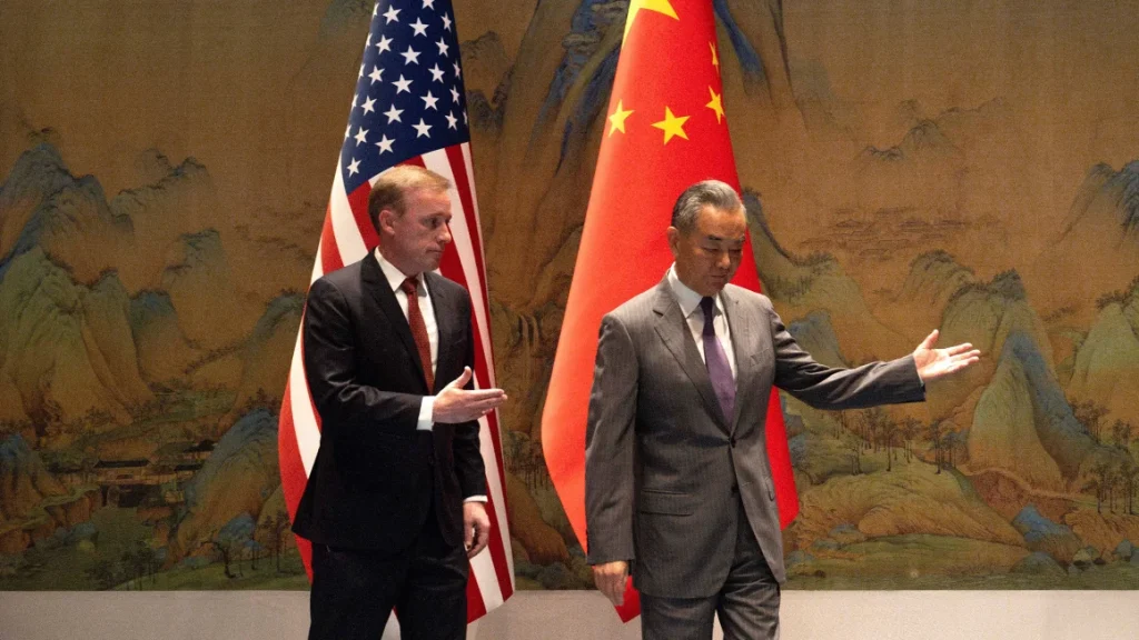 Jake Sullivan and Chinese Foreign Minister Wang Yi