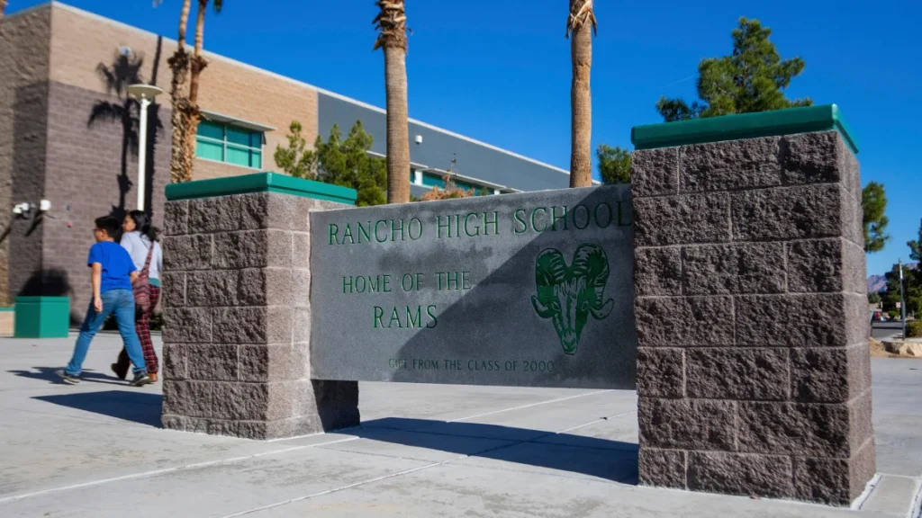 Rancho High School in eastern Las Vegas