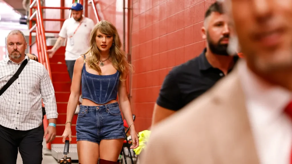 Taylor Swift at the Chiefs-Ravens game at Arrowhead Stadium in Kansas City