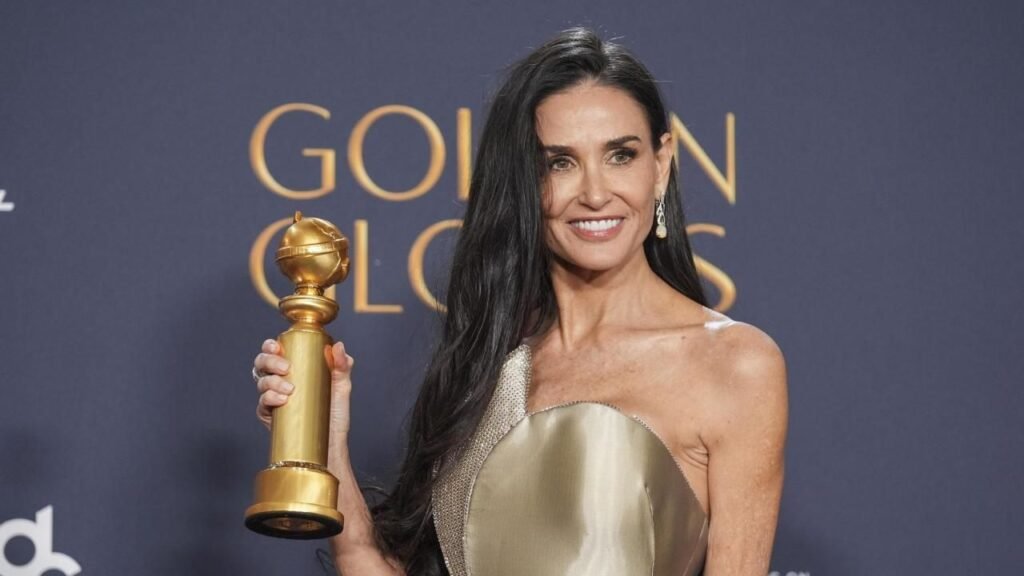 Demi Moore wins her first award for acting ‘I’m just in shock right now’