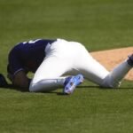 LA Dodgers pitcher Bobby Miller in concussion protocol after being hit in head by line drive in ‘scary moment’