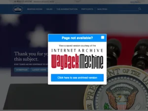 The ‘Wayback Machine’ is preserving the websites Trump’s White House took down