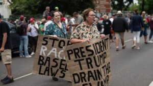 White South Africans gather in support of Trump and his claims that they are victims of racism