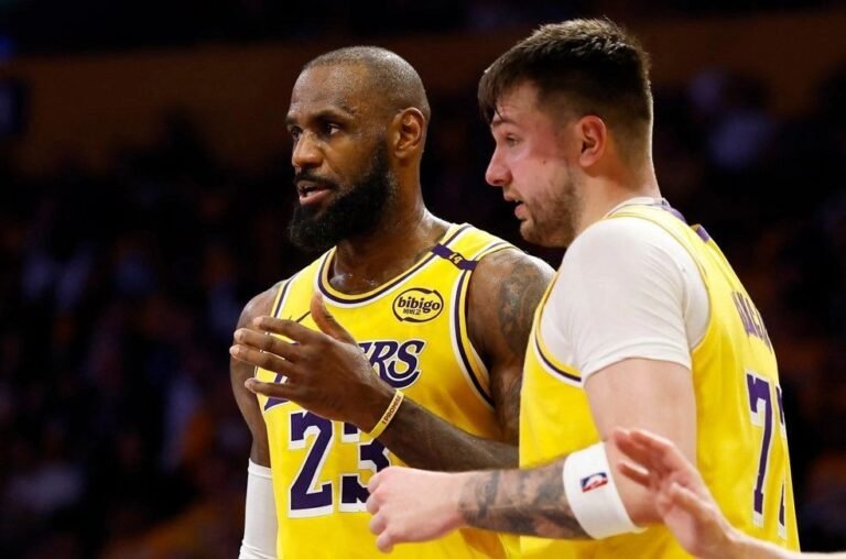 Luka Dončić and LeBron James lead LA Lakers to thrilling OT win over New York Knicks, extend win streak