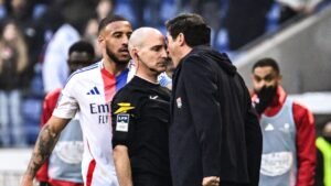 Olympique Lyon manager Paulo Fonseca handed nine-month ban for angrily confronting referee